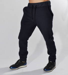 PANTALONI DE TRENING BARBAȚI ALBASTRU-ÎNCHIS PRIMĂVARĂ/TOAMNĂ