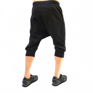 Men's Black drop crotch shorts - Img 4
