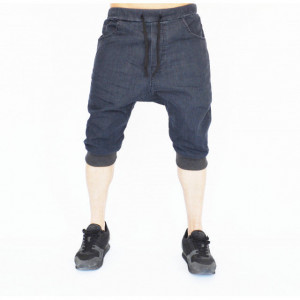 Men s Grey denim drop crotch shorts