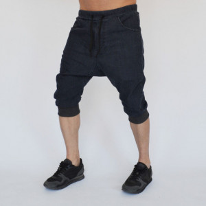 Men's denim drop crotch shorts - Img 3