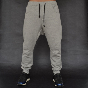 Men's Light grey joggers drop crotch sweat pants SPRING/SUMMER
