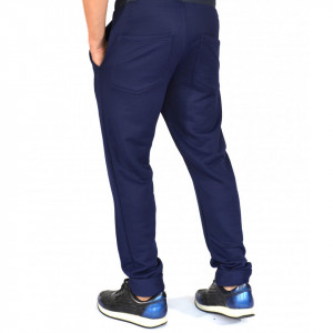 PANTALONI DE TRENING BARBAȚI CLASIC ALBASTRU-VIOLET PRIMĂVARĂ- TOAMNĂ - Img 3