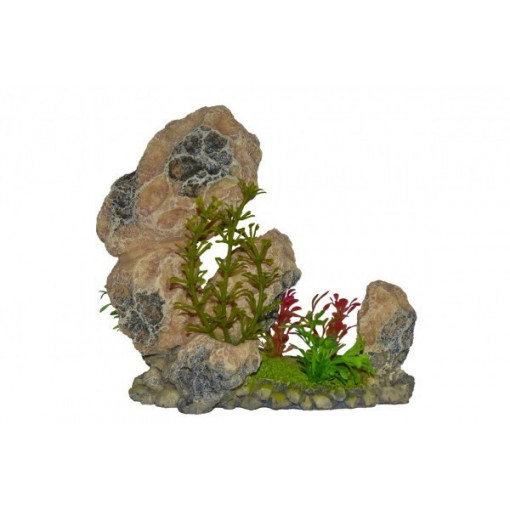 Decor acvariu roca cu plante-ZD-20139B