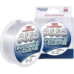 Fir Asso Fluorocarbon 0.35mm 7.80kg 50m Invisible Clear