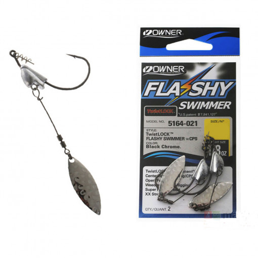 Jig Owner 5164 No.12/0-3/4 Flashy Swimmer Blade
