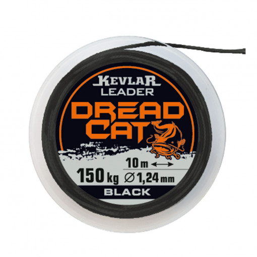 Leader Kevlar Konger Dread Cat® 0.78mm 80kg 10m Negru