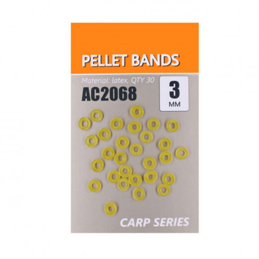 Orange Pellet Bands 3mm 30buc