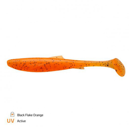 Shad Zeck Dude 6.4cm Black Flake Orange