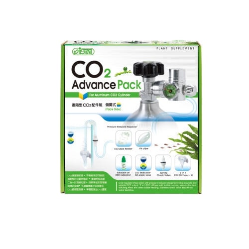 Set CO2 Advanced Pack, reductor de presiune CO2,1 manometru, difuzor 2in1, valva sens, CO2 test, iesire but