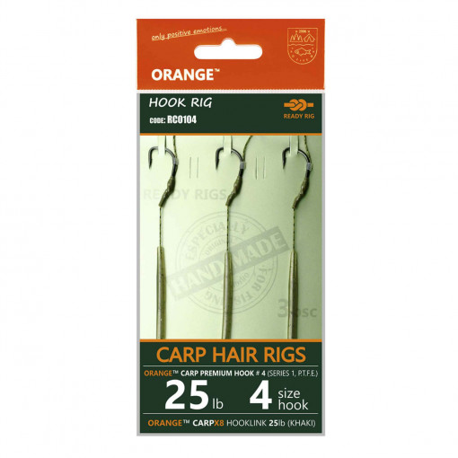 Rig Crap Orange Series 1 No.4 25Lb Crap Hair Rigs