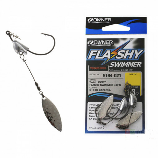 Jig Owner 5164 No.3/0-3/16 Flashy Swimmer Blade
