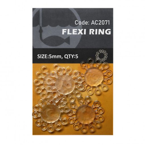 Orange Flexi Ring 5mm 5buc