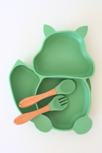 Set masă bebeluși din silicon Verde– 10 piese esențiale pentru diversificare - Img 3