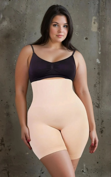 Chilot fara cusatura 4 Atele FlexiBoning -Seamless Boxer Double-layer Tummy- NUDE