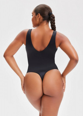 Body Modelator Model Tanga Elegant , Satin Negru / Black - Img 2
