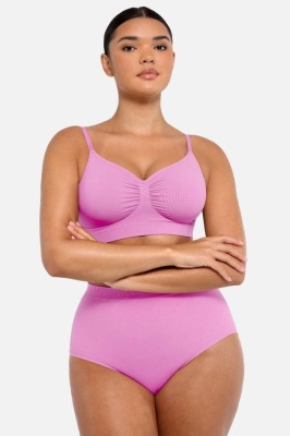 Sutien Modelator SKIN Fara Prindere Mos si Baba, Cu Bretele Ajustabile, Roz deschis - Img 3