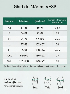 Colanti Fitness / Yoga Evazați VESP cu Talie în V și Efect Modelator, Talie Suprapusa Culoare Negru - Img 6