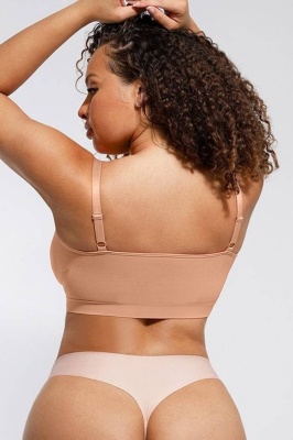 Sutien Modelator SKIN Fara Prindere Mos si Baba, Cu Bretele Ajustabile, Bej inchis - Img 6