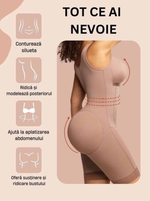 Salopeta Modelatoare Premium Faja Post Op Stage 2 – Perfecțiune în Modelare și Recuperare Nude / Bej, Confort Superior, Design Ergonomic - Img 6