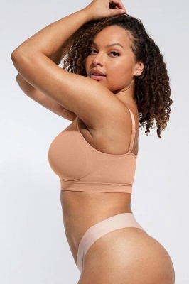 Sutien Modelator SKIN Fara Prindere Mos si Baba, Cu Bretele Ajustabile, Bej inchis - Img 7
