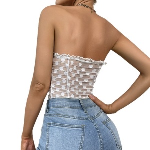 Corset Bustieră Polka Dot cu Deschidere Practică pentru Toaletă - Eleganță și Confort pentru Seri Speciale și Evenimente - Img 2
