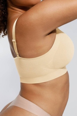 Sutien Modelator SKIN Fara Prindere Mos si Baba, Cu Bretele Ajustabile, Nude Deschis - Img 5