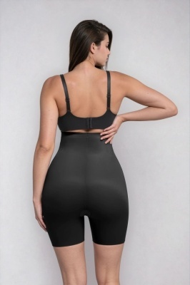 Chilot Modelator Talie Înaltă Fără Cusături cu Tehnologie Liquid Spandex, Compresie Mare, Oase Metalice, Antialunecare, Negru - Img 3