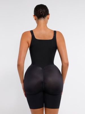 Salopeta Modelatoare Premium Faja Post Op Stage 2 – Perfecțiune în Modelare și Recuperare, Fara Sutien, Închidere cu Moș și Babă și Fermoar, Neagra - Img 3