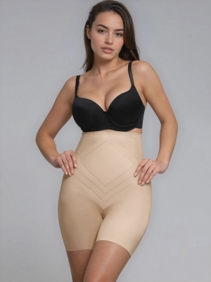 Chilot Modelator Talie Înaltă Fără Cusături cu Tehnologie Liquid Spandex, Compresie Mare, Oase Metalice, Antialunecare, Nude - Img 3