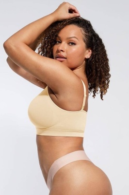 Sutien Modelator SKIN Fara Prindere Mos si Baba, Cu Bretele Ajustabile, Nude Deschis - Img 7