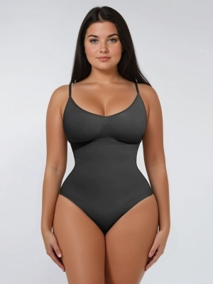 Body Modelator Tanga Seamless -Black- Shapewear Confortabil pentru Femei Negru - Img 7