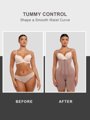 Salopeta Modelatoare Premium Faja Post Op Stage 2 – Perfecțiune în Modelare și Recuperare, Fara Sutien, Închidere cu Moș și Babă și Fermoar, Neagra - Img 6