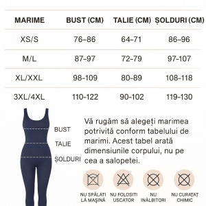 Salopetă Pentru Sala Gym Seamless Albastru , Decolteu Patrat și Spate în U – Fitness & Casual - Img 7