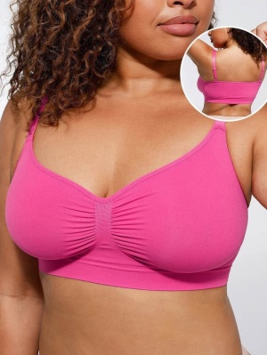 Sutien Modelator SKIN fara prindere Mos si Baba, Cu Bretele Ajustabile, Roz - Img 1
