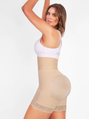 Body Modelator Pentru Abdomen, Compresie Mare Pentru Aplatizarea Burticii, Talie Inalta, Operatia de cezariana, Culoare Nude - Img 3