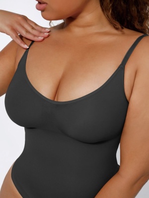 Body Modelator Tanga Seamless -Black- Shapewear Confortabil pentru Femei Negru - Img 5