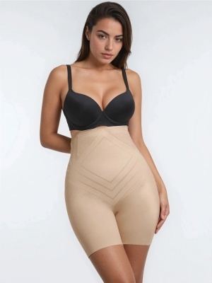 Chilot Modelator Talie Înaltă Fără Cusături cu Tehnologie Liquid Spandex, Compresie Mare, Oase Metalice, Antialunecare, Nude - Img 7