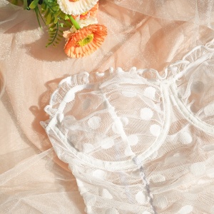 Corset Bustieră Polka Dot cu Deschidere Practică pentru Toaletă - Eleganță și Confort pentru Seri Speciale și Evenimente - Img 6