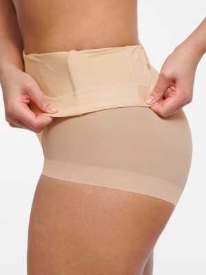 Lenjerie Modelatoare Nude / Bej cu Talie Inalta, Compresie Triplă, Cu Tije Metalice, Efect Ridicare Fese, Invizibilă Sub Rochii, Aplatizarea Abdomenului - Img 6