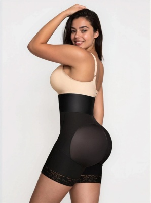 Body Modelator Pentru Abdomen, Compresie Mare Pentru Aplatizarea Burticii, Talie Inalta, Operatia de cezariana, Culoare Neagra - Img 3
