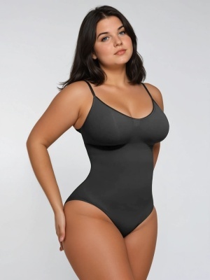 Body Modelator Tanga Seamless -Black- Shapewear Confortabil pentru Femei Negru