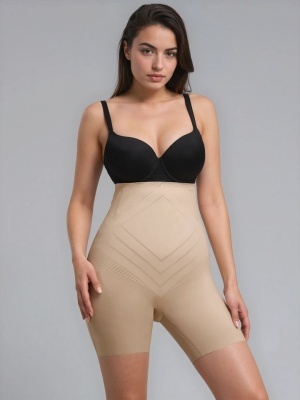 Chilot Modelator Talie Înaltă Fără Cusături cu Tehnologie Liquid Spandex, Compresie Mare, Oase Metalice, Antialunecare, Nude - Img 4