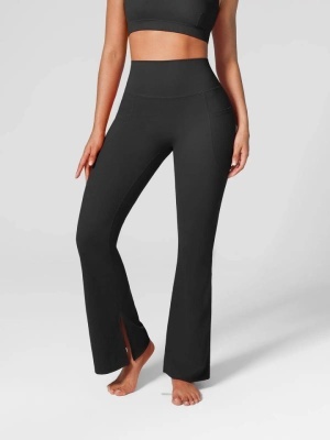 Colanti EVAZATI Negri Pentru Femei, Talie Inalta, Modelatori Cu Buzunare Laterale, Perfecti Pentru Sala, Yoga, Fitness, Alergare Sau Tinute Casual De Zi - Img 5