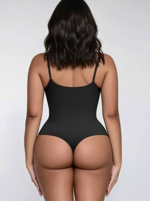 Body Modelator Tanga Seamless -Black- Shapewear Confortabil pentru Femei Negru - Img 4