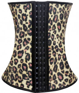 Corset Talie de Viespe LEOPARD Galben LATEX - Img 2