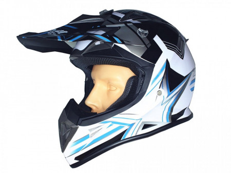 Casca cross, enduro Soft Blue - marime M