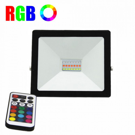 Proiector led RGB cu telecomanda, 16 culori, 20W