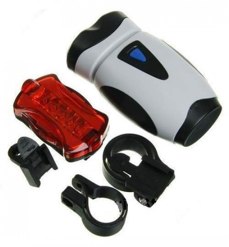 Far bicicleta cu stop licurici Bronco - 2 led si 5 led