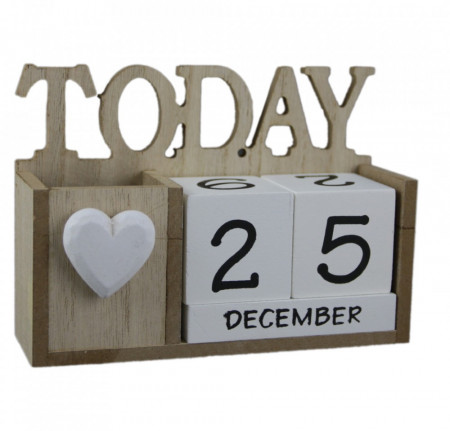 Calendar din lemn - Today