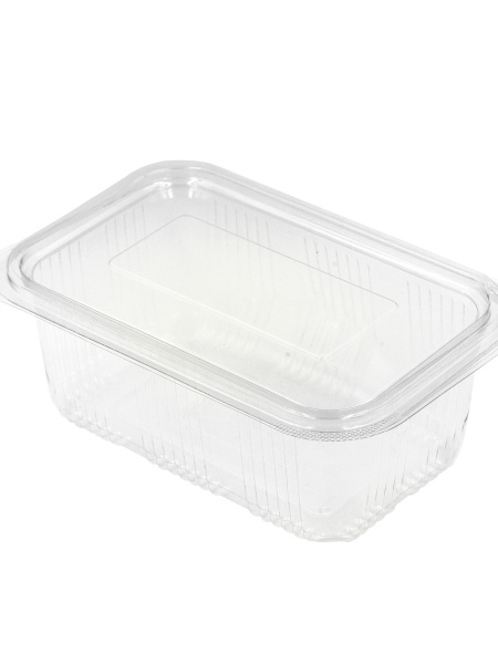 Set 100 caserole transparente din PET, cu capac atasat, 2000 ml